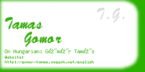 tamas gomor business card